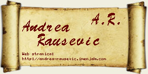 Andrea Raušević vizit kartica